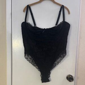 Elegant Black Lace Bodysuit